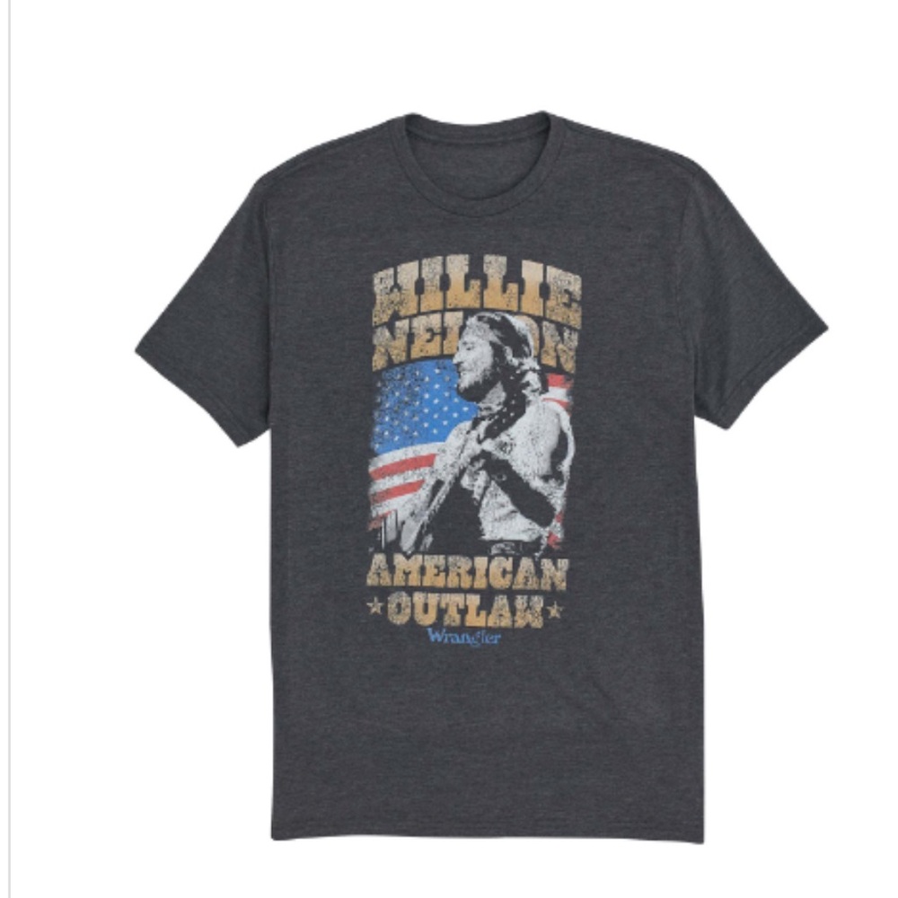 Wrangler Charcoal Graphic Tee with American Design